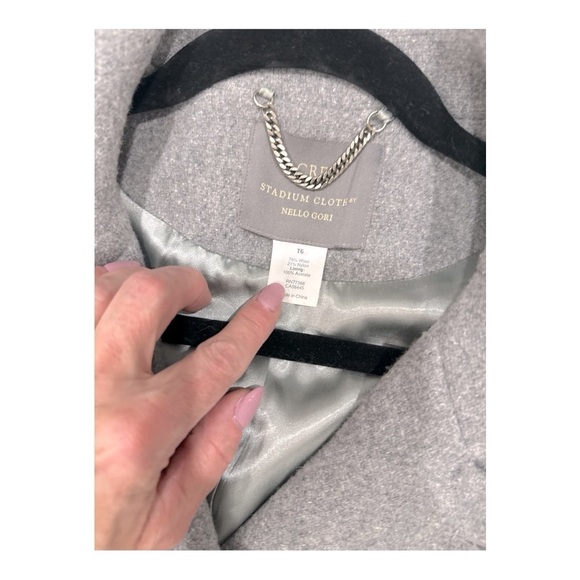 J. Crew Stadium Cloth Nello Gori Pea Coat Double Breasted Gold Buttons size 6 T - Picture 11 of 14